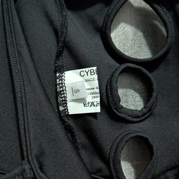 Cyberdog Peeker Bralette Top Black Small - Picture 4 of 5